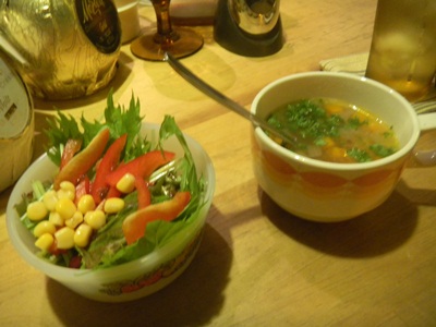 サラダとスープ